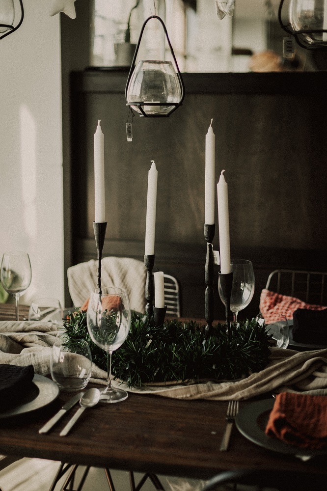Decoración en el centro de la mesa