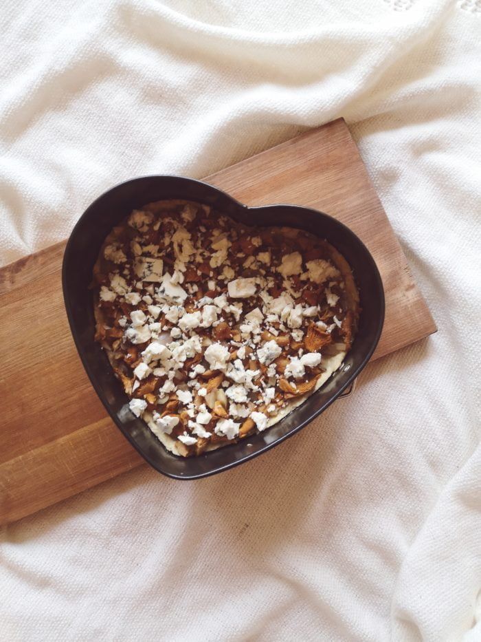 Mushroom pie in the making
